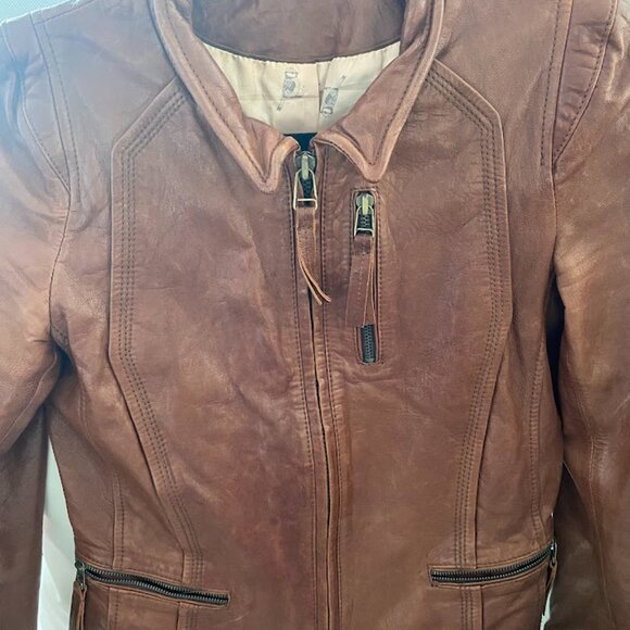 VINTAGE O'2nd Leather Jacket in Size S - Picture 5 of 5